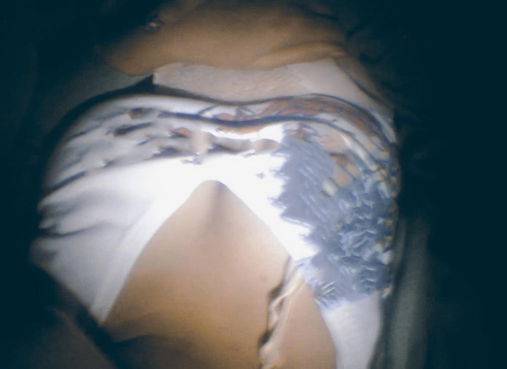 7P peaking inside her bra