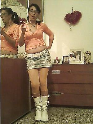 9P Glasses Milf in miniskirt