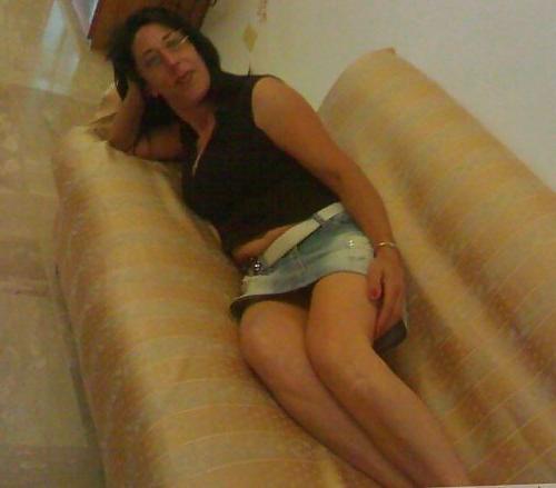 9P Glasses Milf in miniskirt