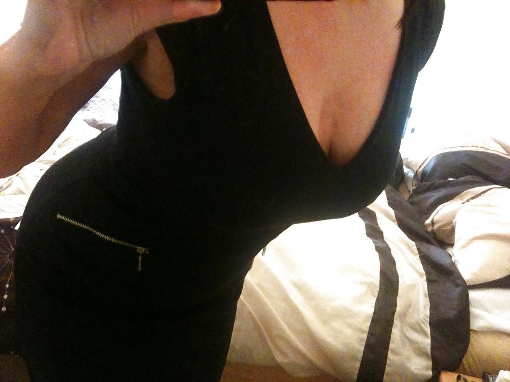 9P Tight dress wearing no bra or knickers