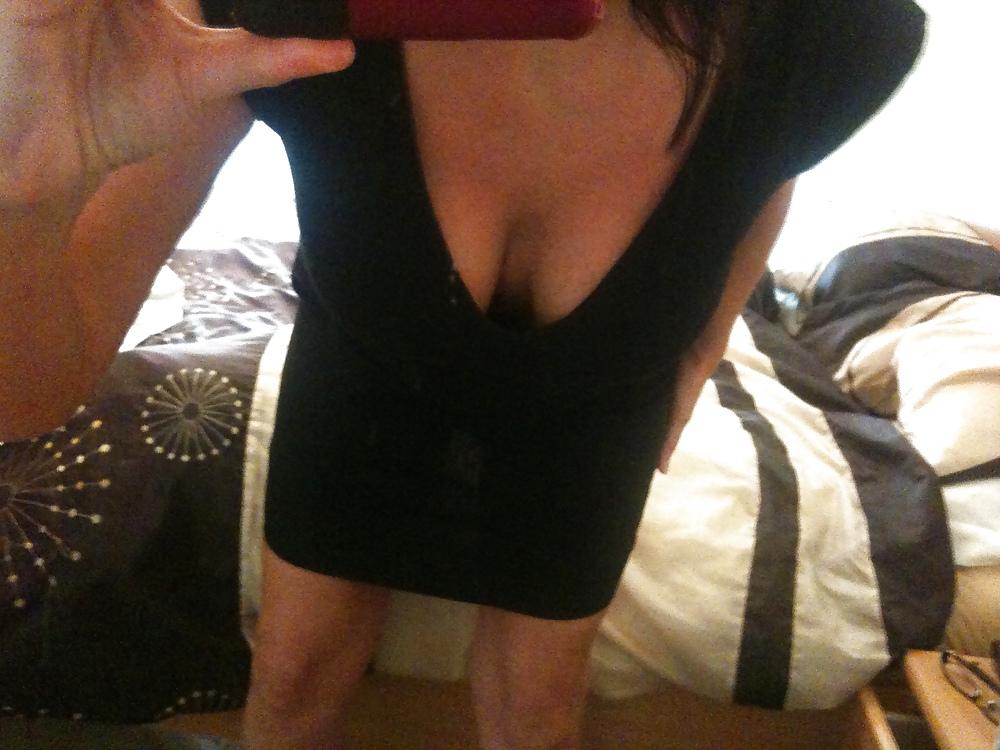 9P Tight dress wearing no bra or knickers