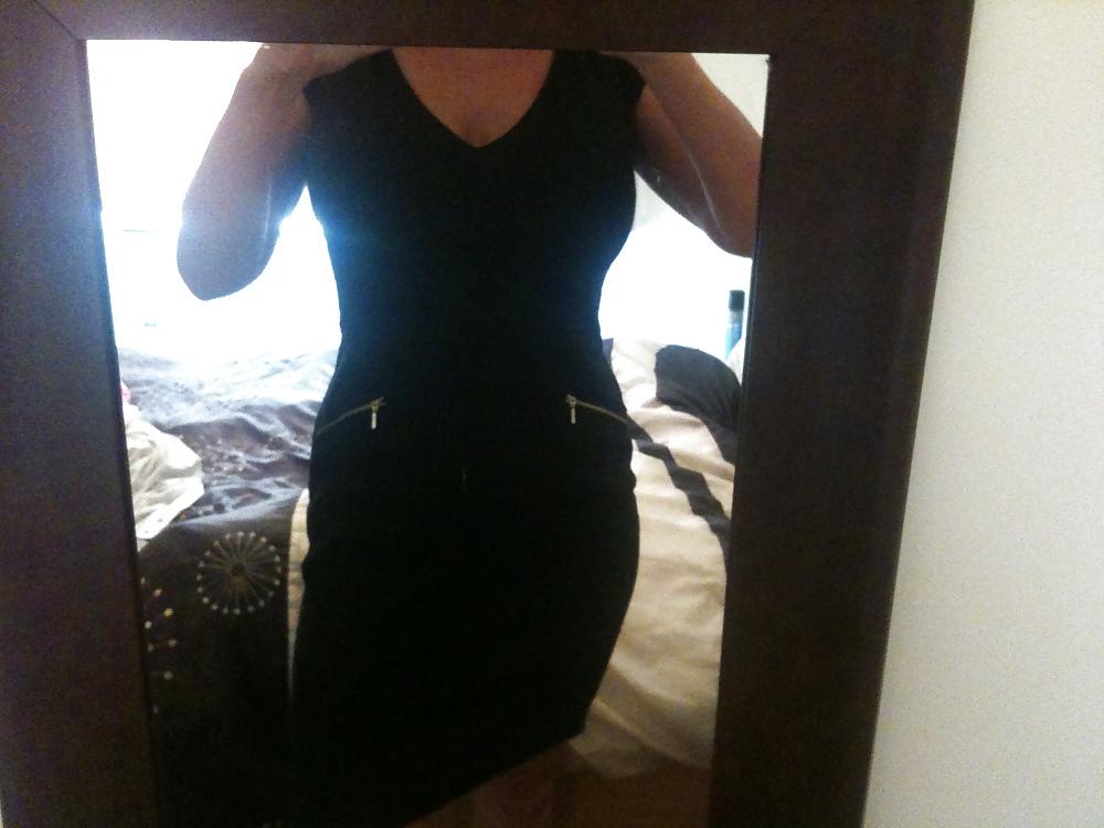 9P Tight dress wearing no bra or knickers