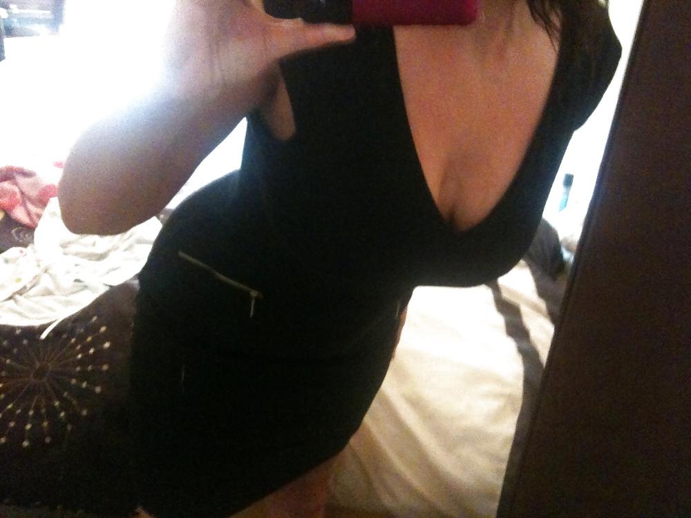 9P Tight dress wearing no bra or knickers