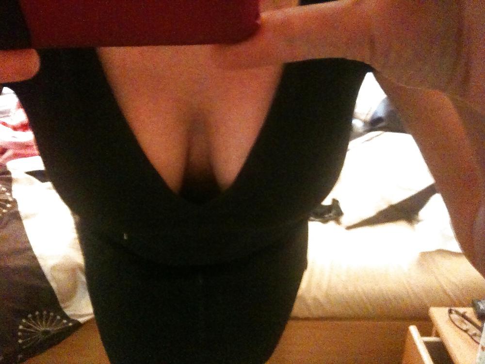 9P Tight dress wearing no bra or knickers