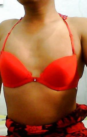 23P Fun in red bra