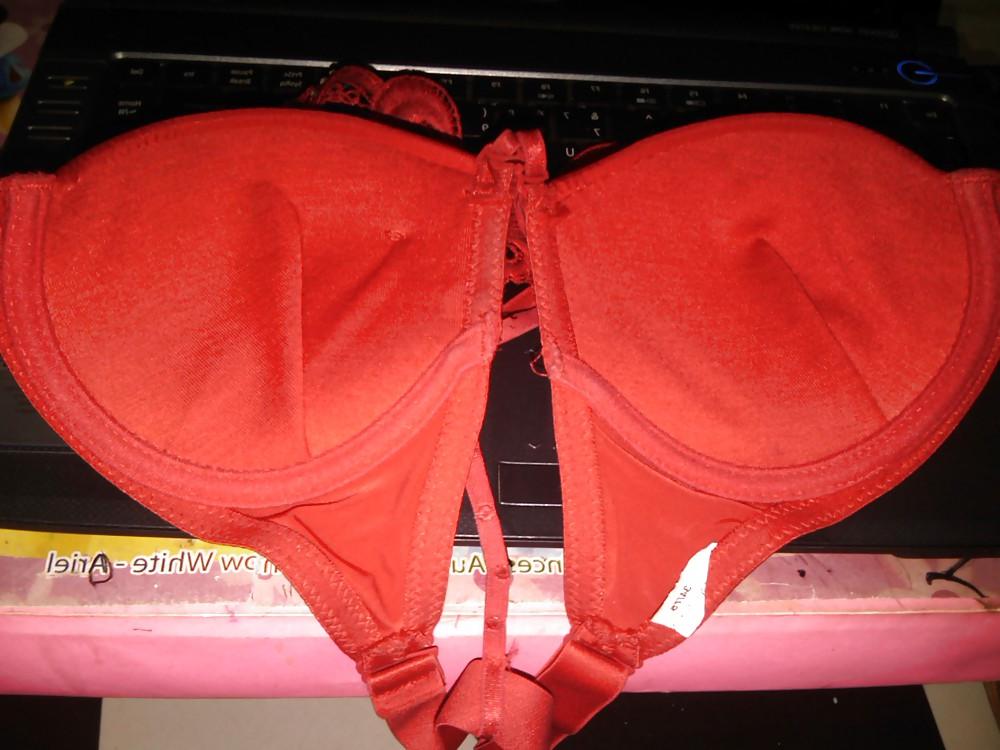 23P Fun in red bra