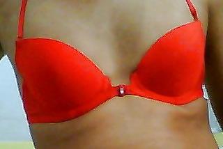 23P Fun in red bra