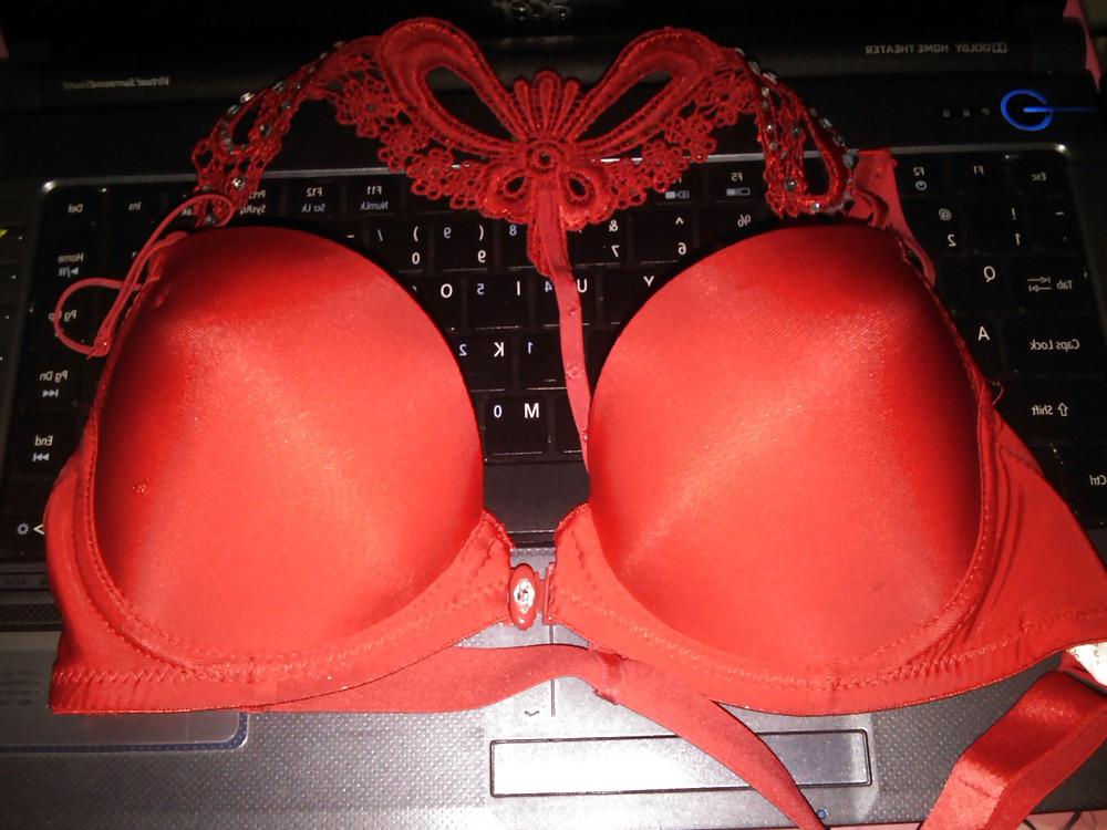 23P Fun in red bra