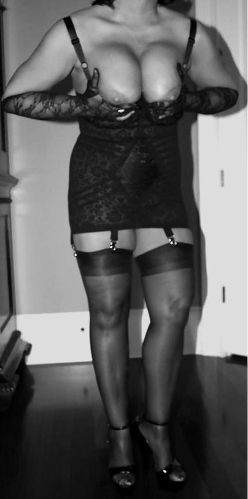 14P Mature in girdle and nylons