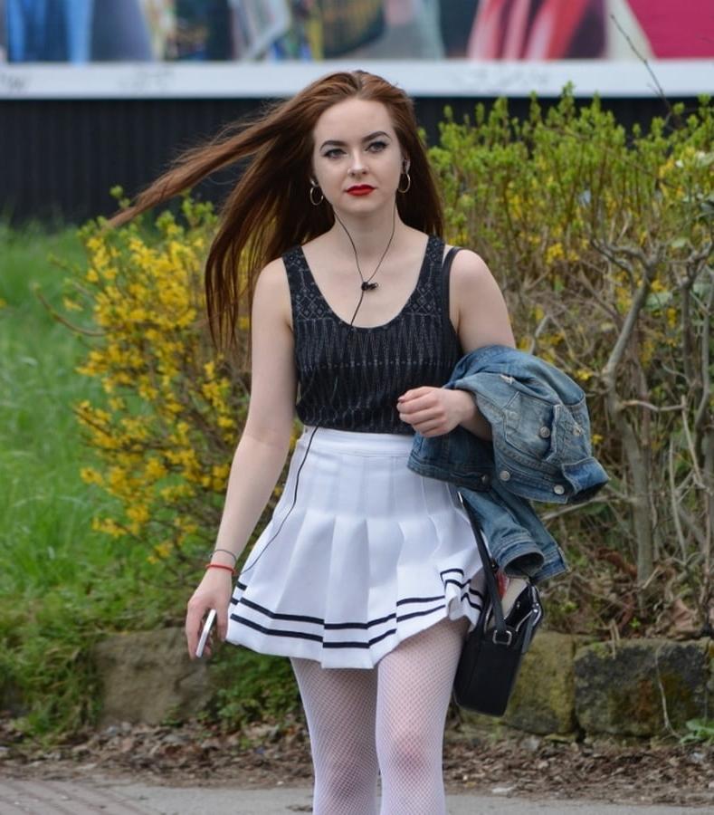 11P Street Pantyhose - Happy UK Cunt is White Mirco-Fishnets