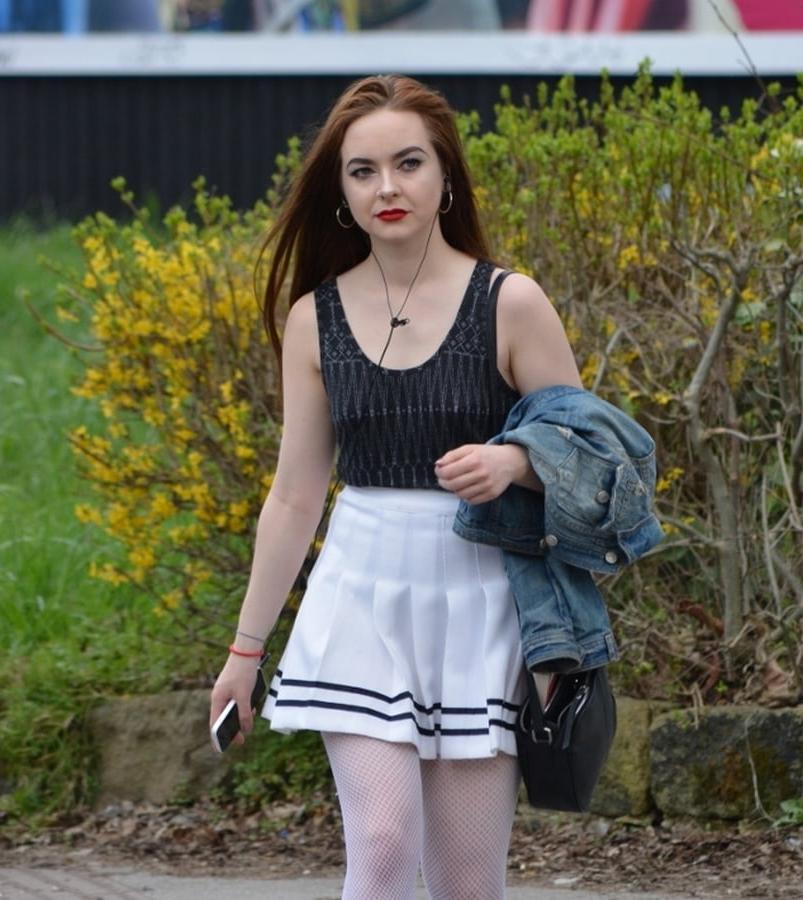 11P Street Pantyhose - Happy UK Cunt is White Mirco-Fishnets