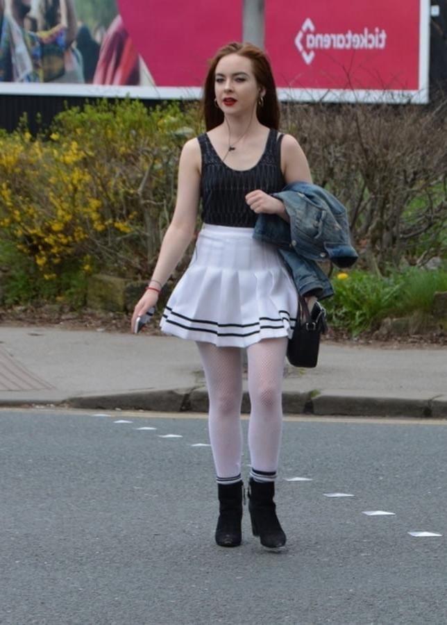 11P Street Pantyhose - Happy UK Cunt is White Mirco-Fishnets