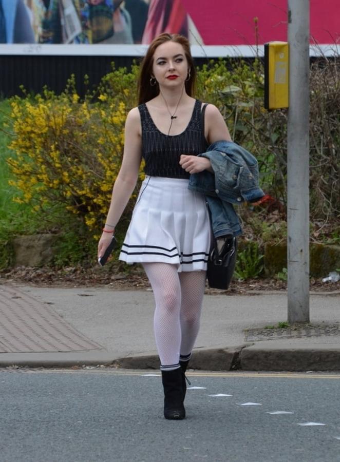 11P Street Pantyhose - Happy UK Cunt is White Mirco-Fishnets