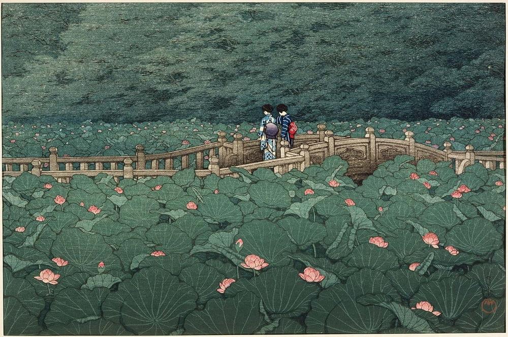25P Japanese woodprint author Kawase Hasui 1883 1957