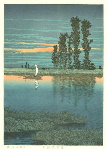 25P Japanese woodprint author Kawase Hasui 1883 1957