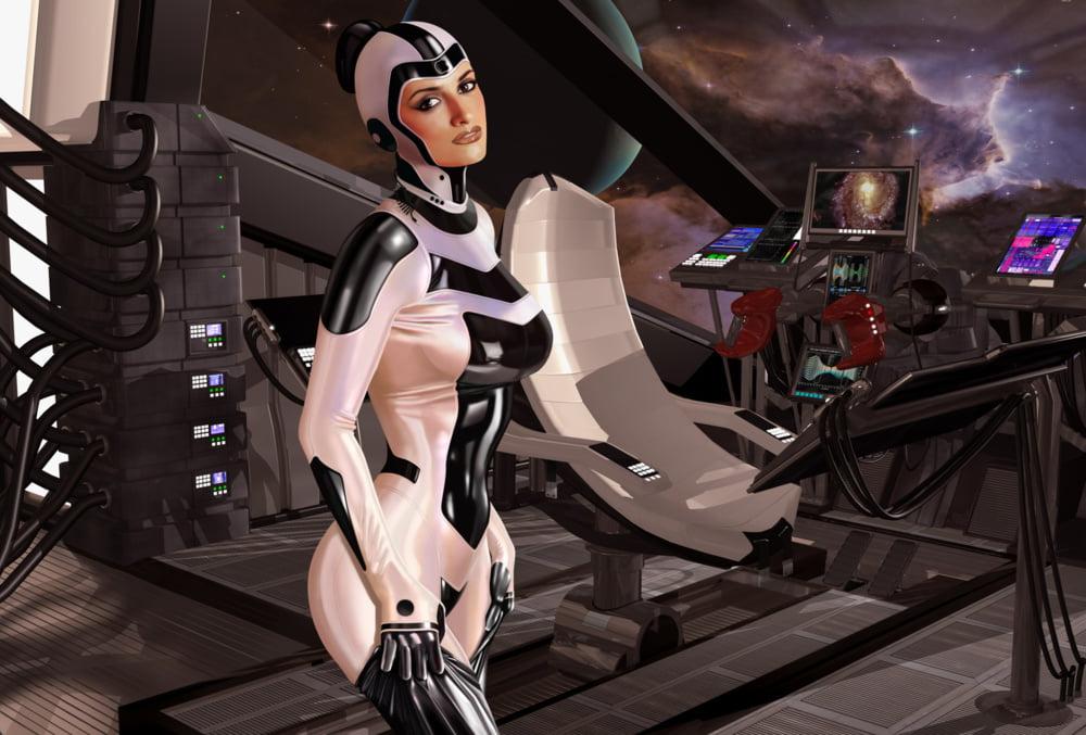 10P 3D girls in latex