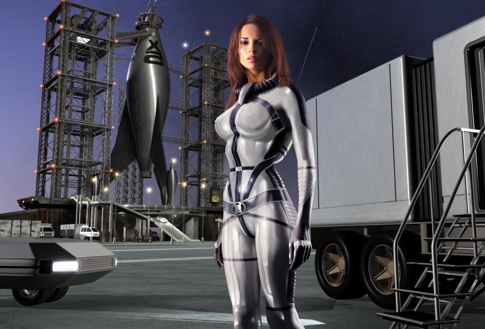 10P 3D girls in latex