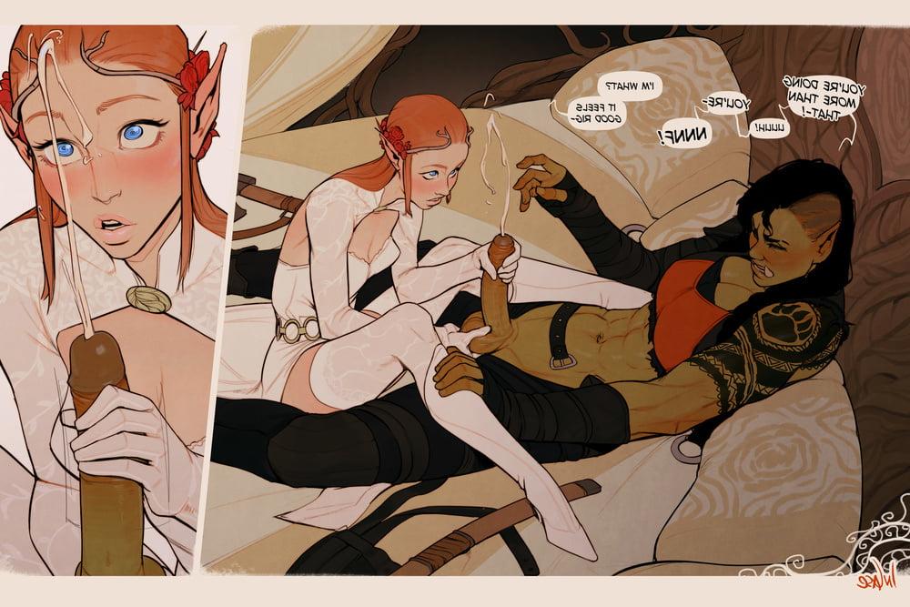 14P R34 (Incase) - The elf Princess and her orc futa Bodyguard