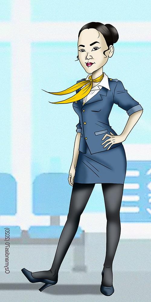 10P Pretty Young Stewardess Commission