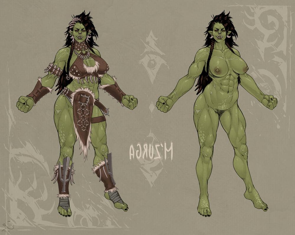 12P R34 (cedargrove) - Muscular orc and ogre girls