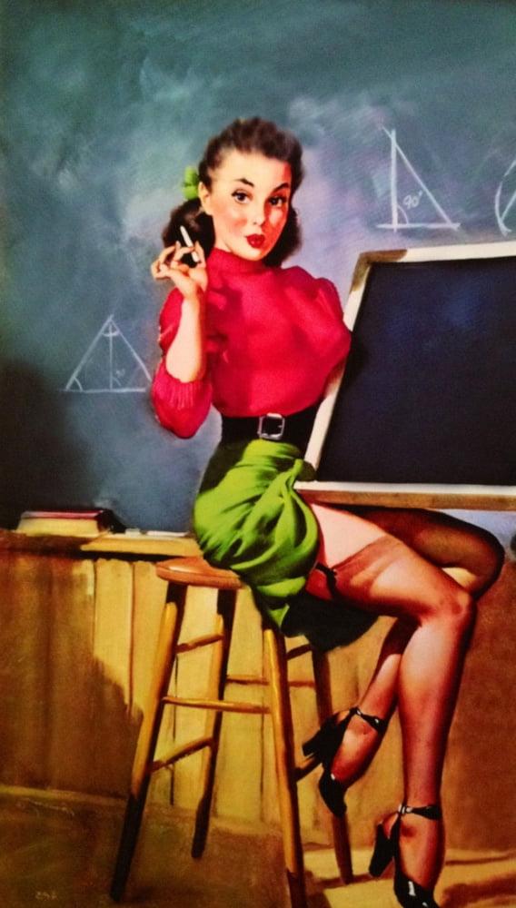25P Pin up teacher
