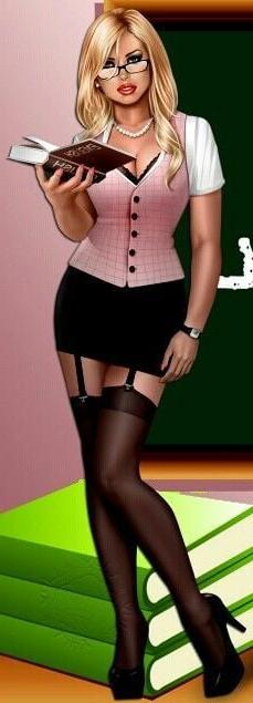 25P Pin up teacher