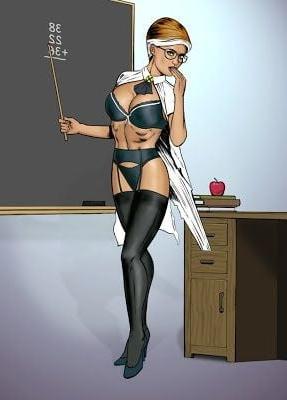 25P Pin up teacher
