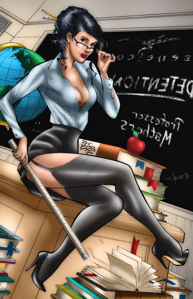 25P Pin up teacher