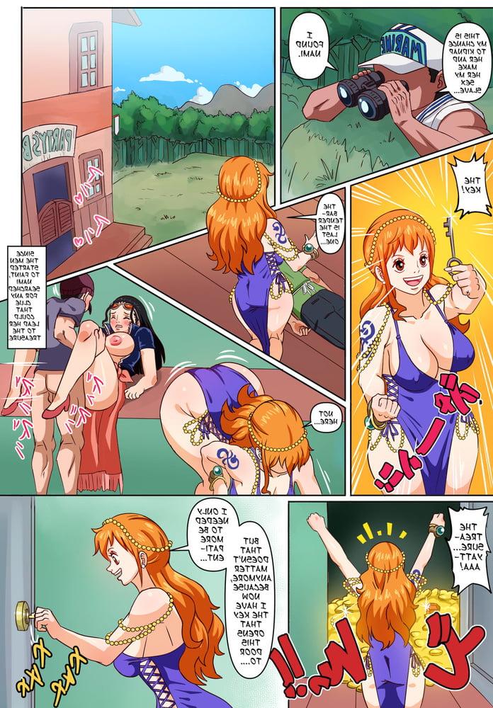 25P Nami &amp; Nico Robin fucking in a bar (One Piece)