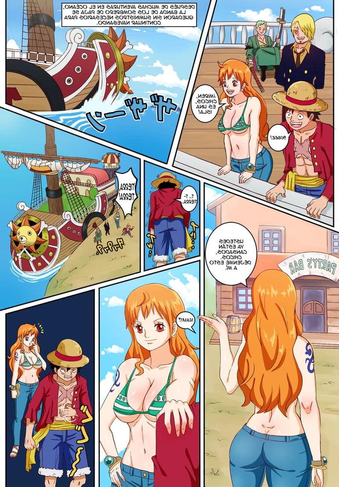 25P Nami &amp; Nico Robin fucking in a bar (One Piece)