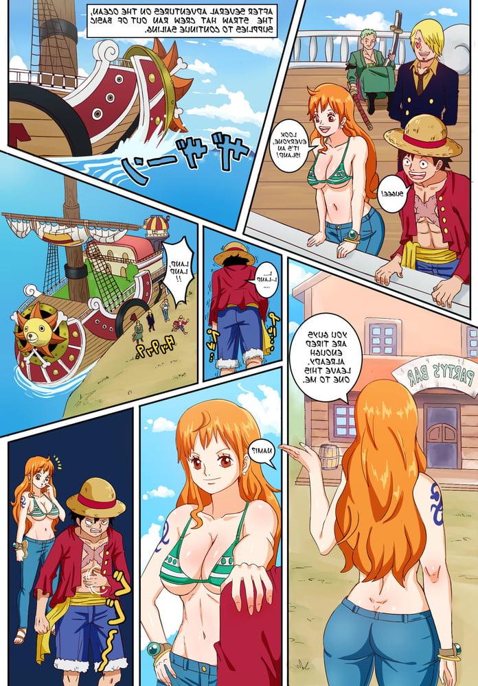 25P Nami &amp; Nico Robin fucking in a bar (One Piece)