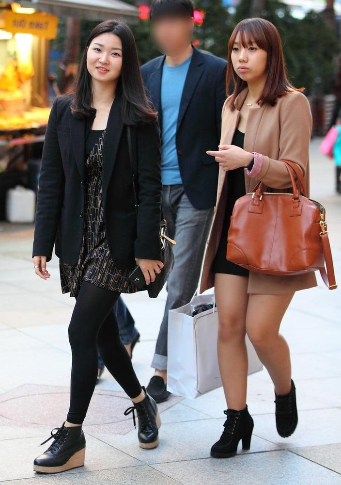 25P Street Pantyhose - Real Life Asian Cunt in Tights