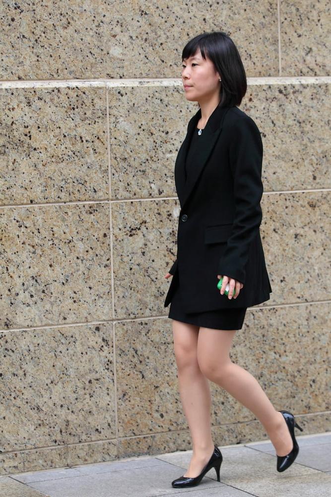 25P Street Pantyhose - Real Life Asian Cunt in Tights