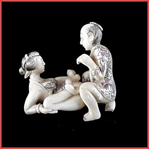 25P Small Porn Scuptures - Japanese Netsuke and Ivory Carvings