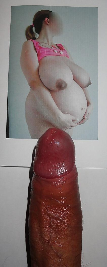 4P Heavily pregnant huge titted whore