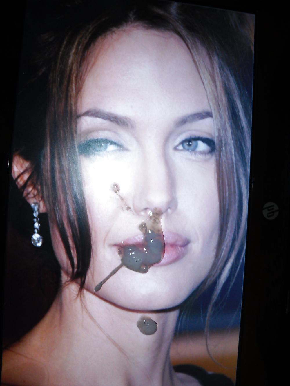 7P Cum on angelina jolie