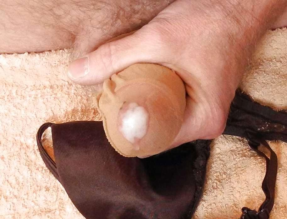 14P Wank on bra in worn nylon socks. All from daughter