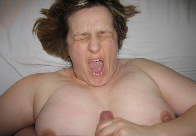 25P BBW Mature Big Tits Facial 3
