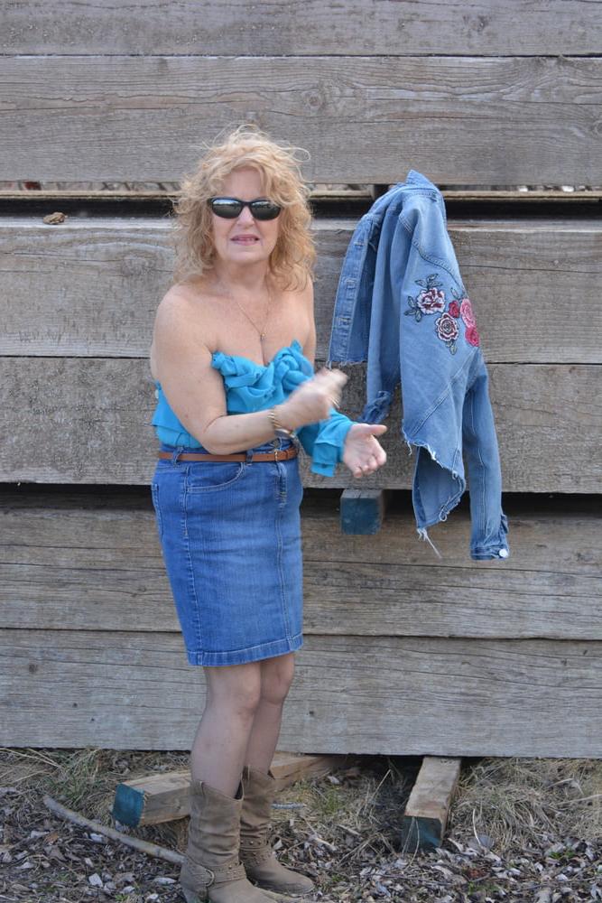 25P Country Time with Blue Bra and Panty set #4