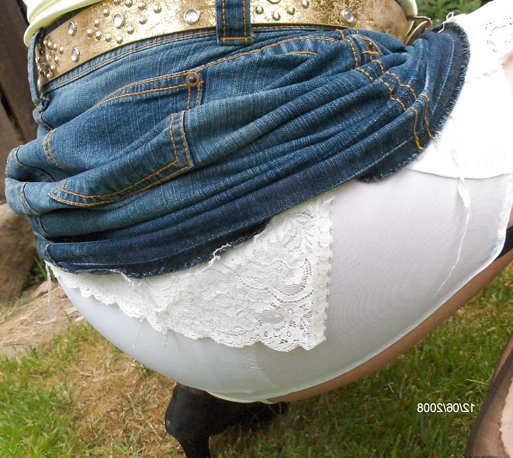 18P Jeans Skirt an Girdle