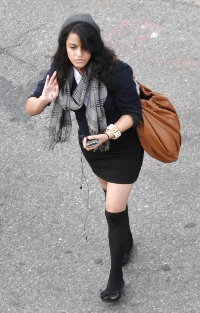 7P Harlem Girls in the Heat 458 New York  Miniskirt Pierced