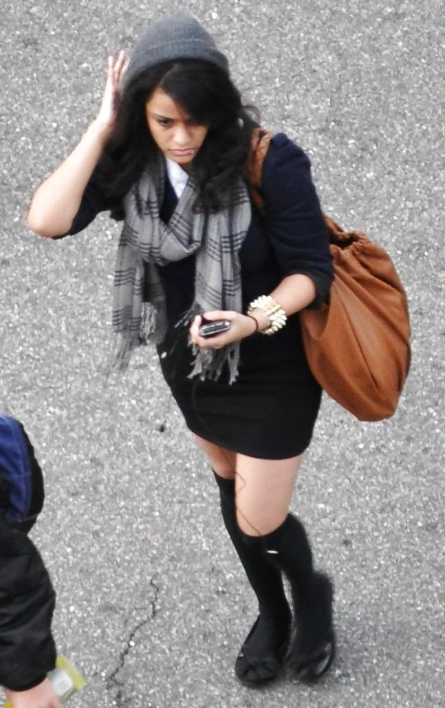 7P Harlem Girls in the Heat 458 New York  Miniskirt Pierced