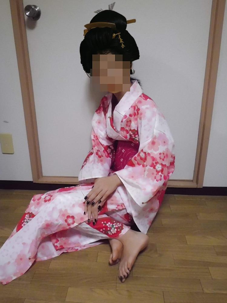 10P Nasty geisya play with dildo (the wig of fake,And mischief )