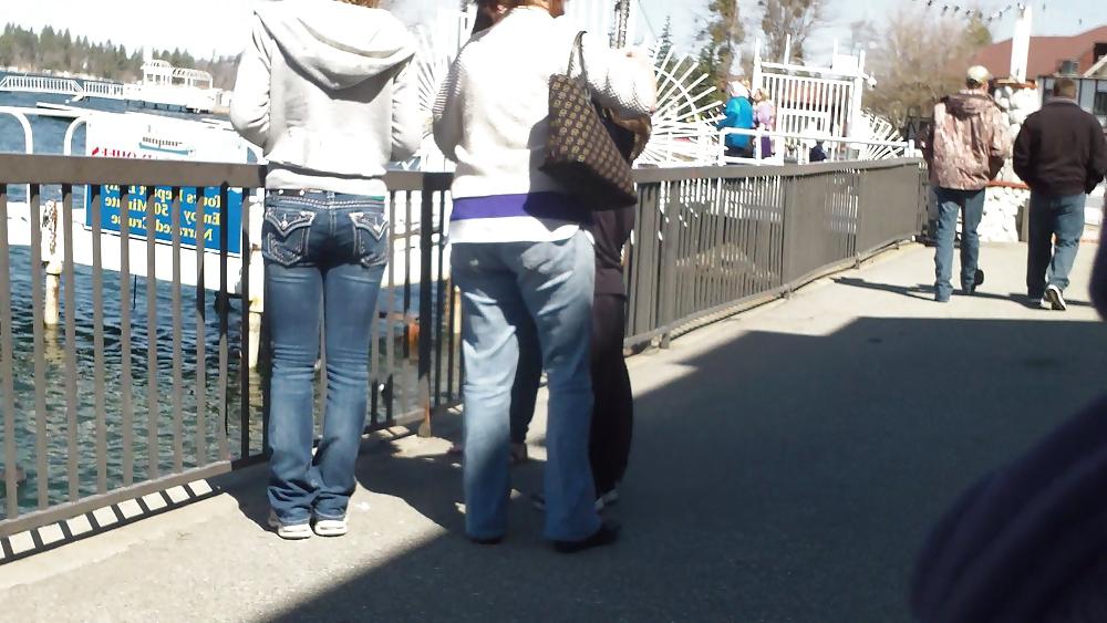 25P Ass & butts smooth teen cheeks in jeans 