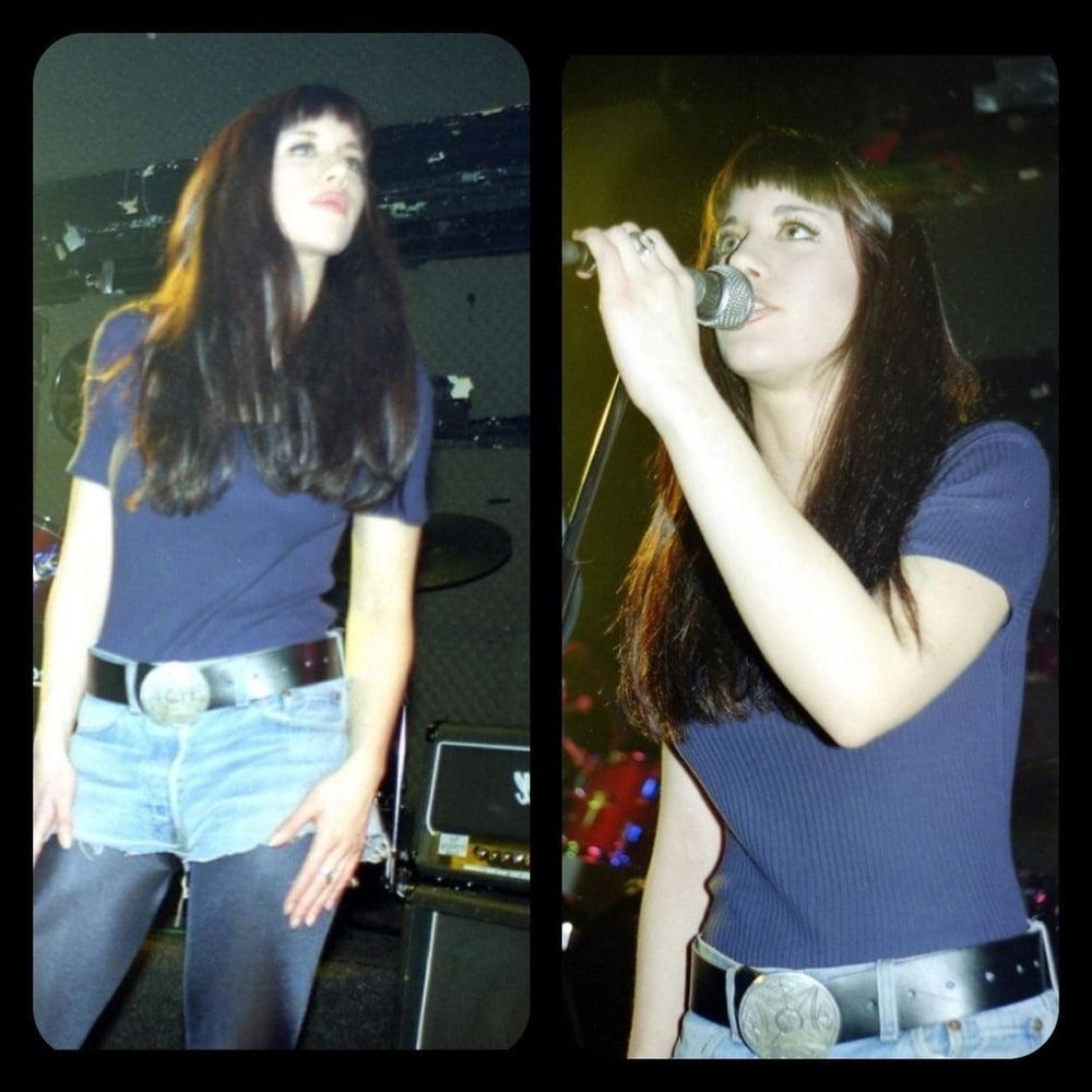 9P Caroline Catz wearing Levi's shorts and  jeans
