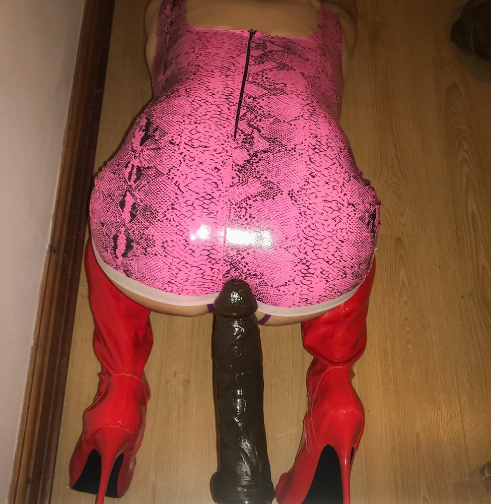 25P BBC Dildo Fuck in crotchless panties
