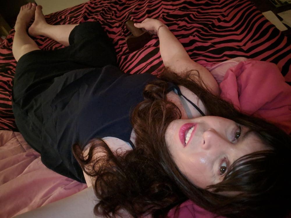 19P Cute Sissy Sucks BBC Dildo... Again!