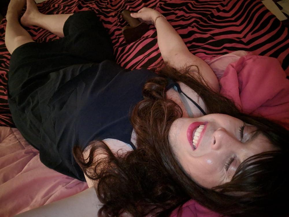 19P Cute Sissy Sucks BBC Dildo... Again!