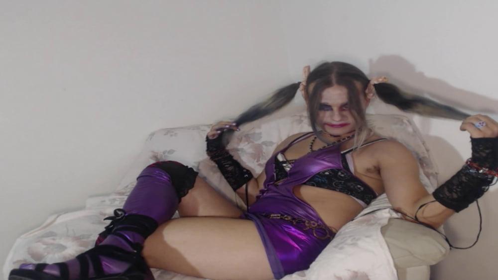 25P Violet Sissy Bimbo Harley Quinn Uniform Brandynette Aug 2019
