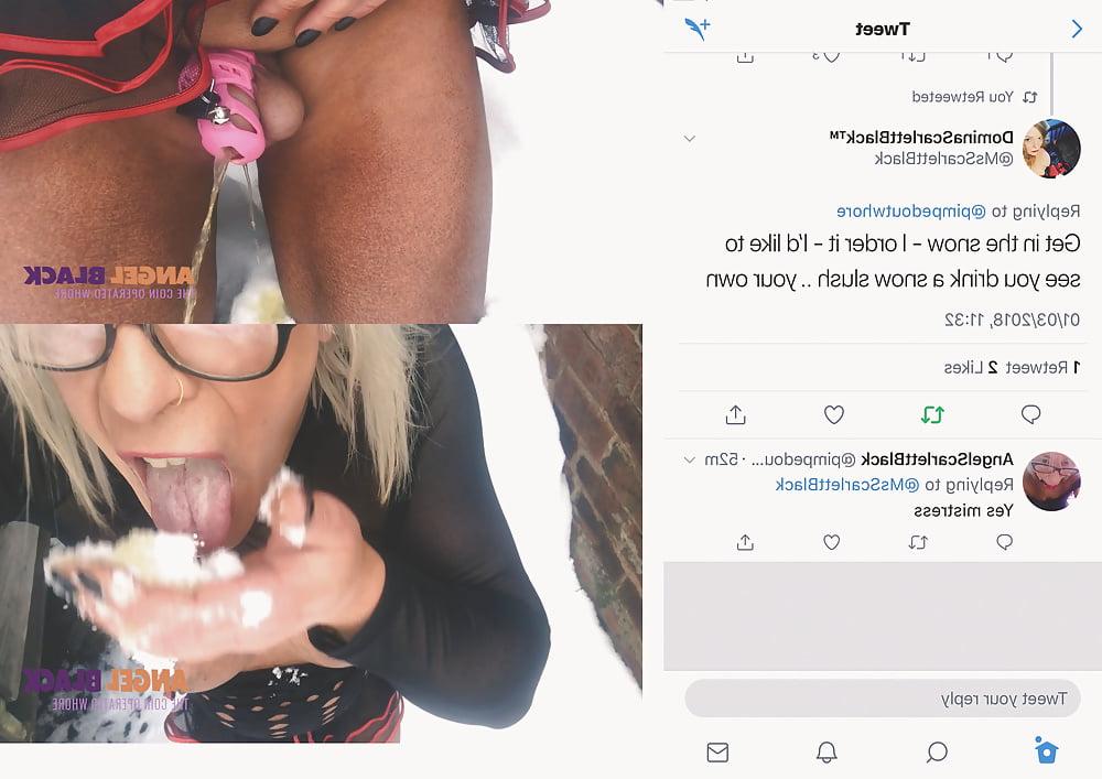 12P Mistress orders Angel 2 piss in the snow
